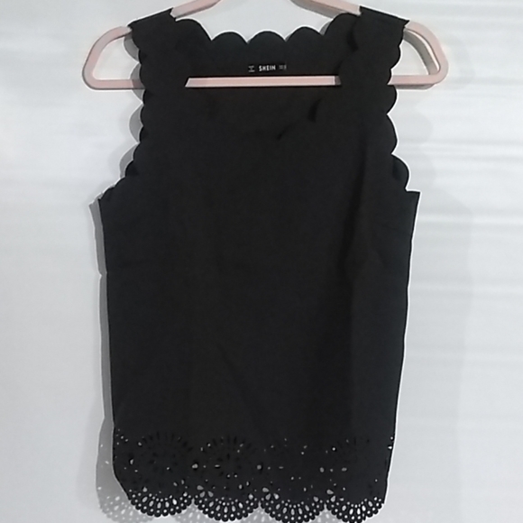 SHEIN Tops - Shein Scallop Trim Tank Blouse Size XS